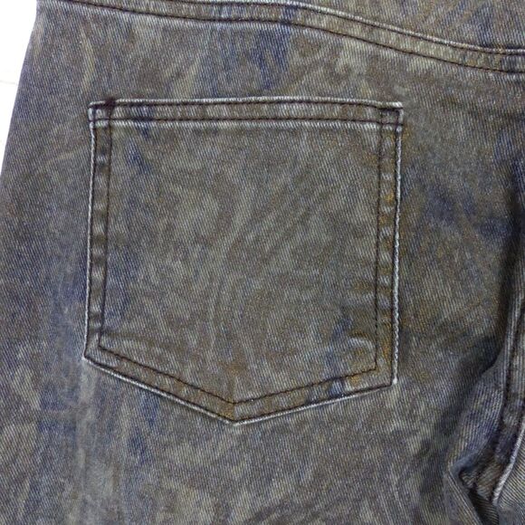 Just Cavalli Jeans Y2K Women 29 Brown Baroque Paisley Print Stretch Skinny Italy - Picture 14 of 15